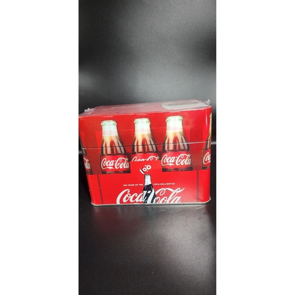 Coca Cola Recipe Tin Box 100 Anniversary Recipe Cards,Blank Cards New Sealed